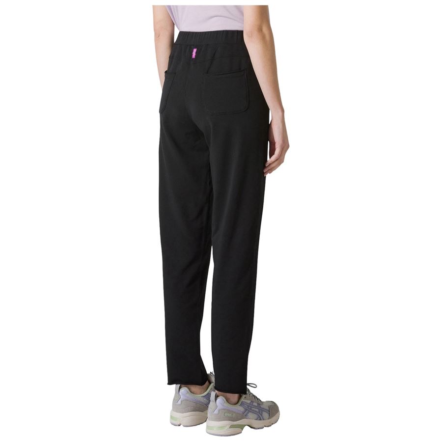 Pantaloni tuta slim fit in cotone stretch nero da donna Deha | D4252510009
